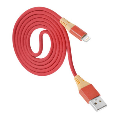An toàn cao Cáp USB được chứng nhận MFi 5V 2.4A Màu đỏ cho điện thoại